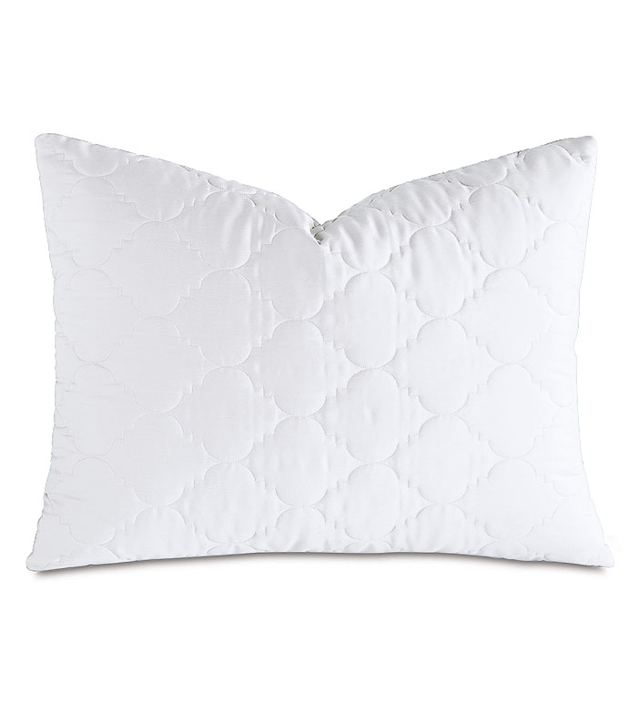 Viola Quilted Standard Sham in White