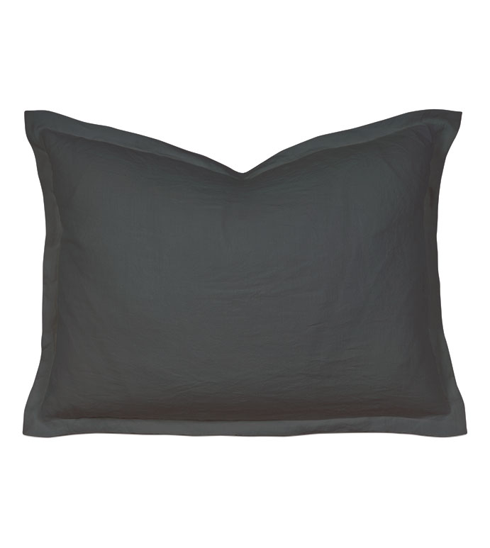 Shiloh Linen Standard Sham in Charcoal