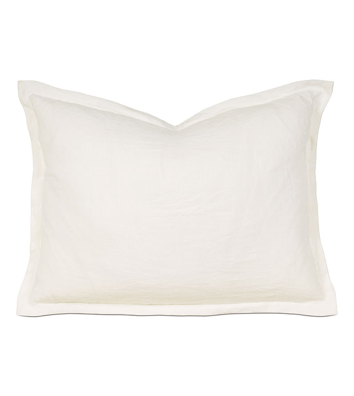 Shiloh Linen Standard Sham in Shell