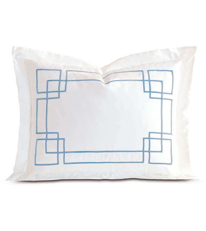 Grafico White/Azure Standard Sham