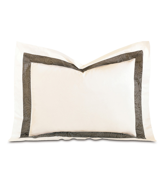 Cornice Ivory/Truffle Standard Sham