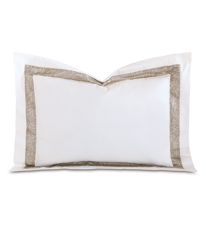 Cornice White/Biscotti Standard Sham