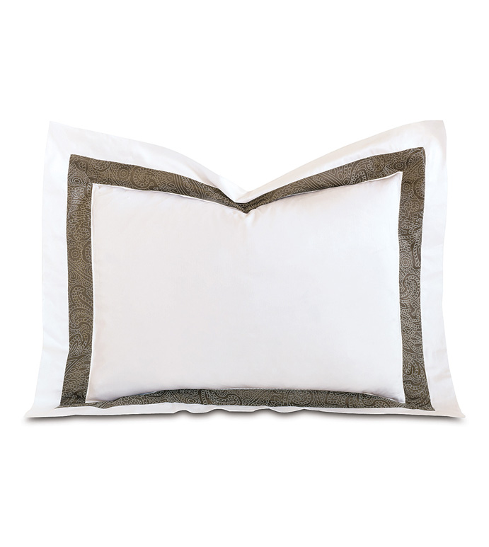 Cornice White/Truffle Standard Sham