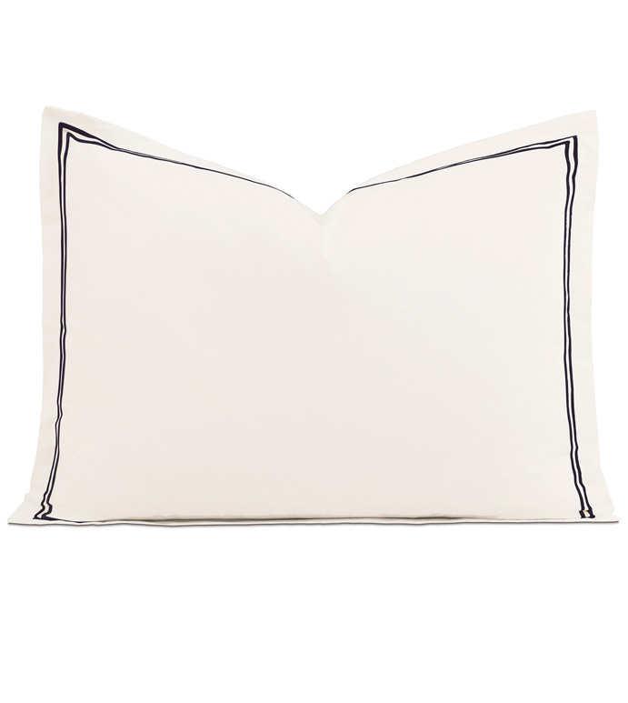 Enzo Ivory/Black Standard Sham