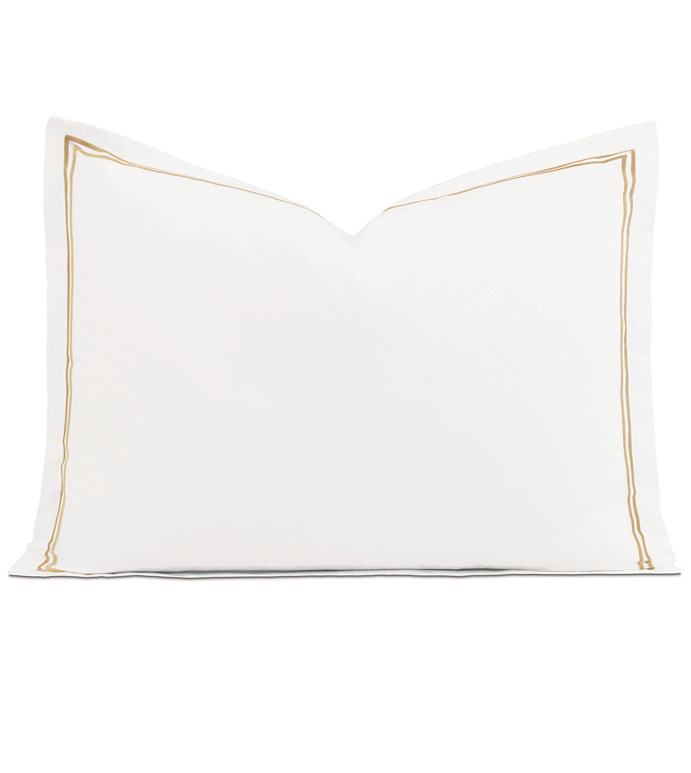 Enzo Satin Stitch Standard Sham in Antique