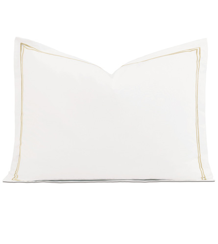 Enzo Satin Stitch Standard Sham in Bisque