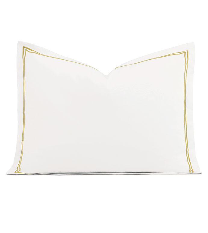 Enzo Satin Stitch Standard Sham in Daffodil