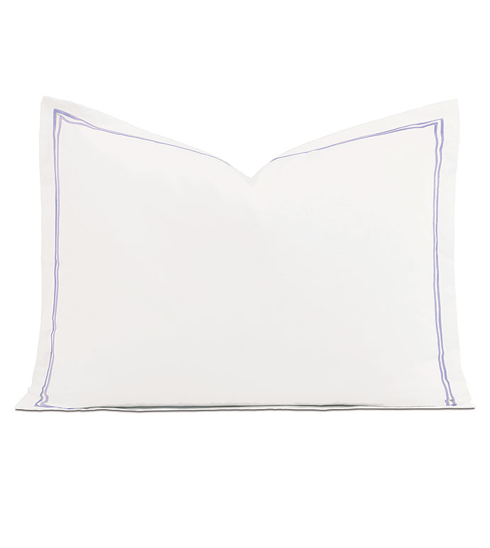 Enzo Satin Stitch Standard Sham In Heather