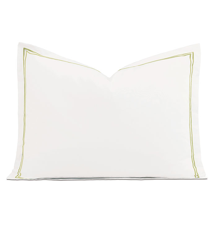 Enzo Satin Stitch Standard Sham In Pear