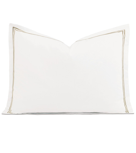 Enzo Satin Stitch Standard Sham in Sable