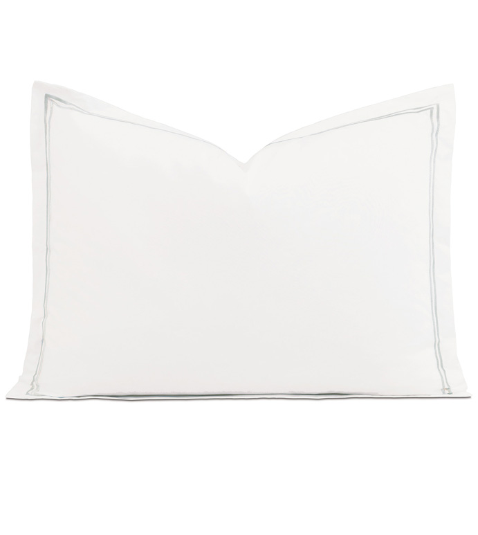 Enzo Satin Stitch Standard Sham in Silver