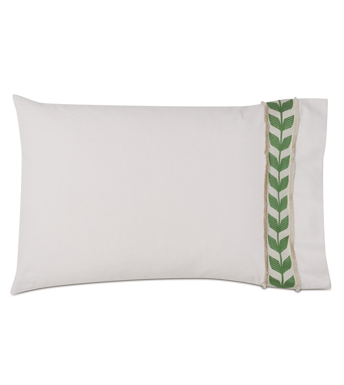 Akela Leaf Standard Sham In Green (Right)
