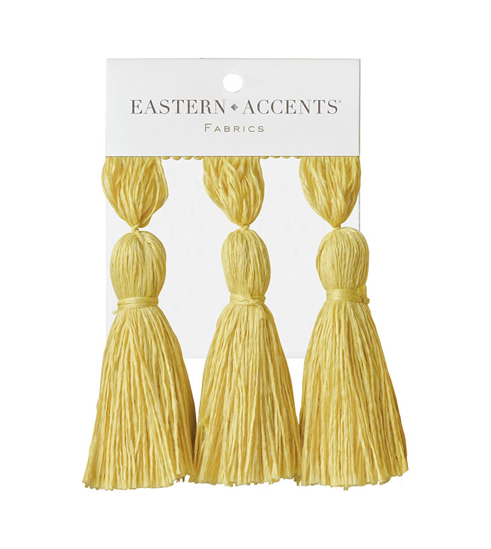 Tassel Trim Chunky Yellow Sample