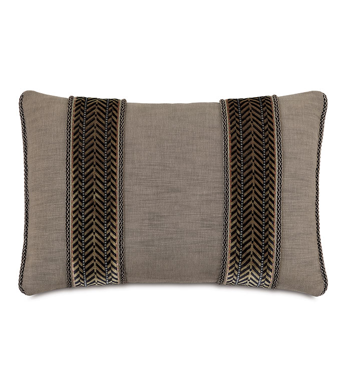 Talena Chevron Trim Decorative Pillow