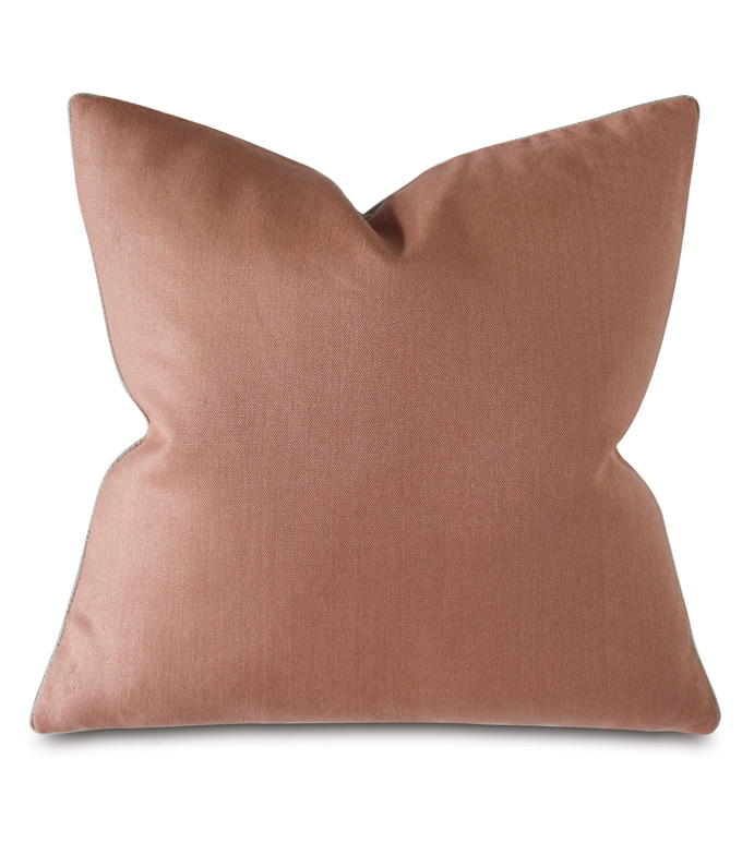 Castle Linen Decorative Pillow In Rose