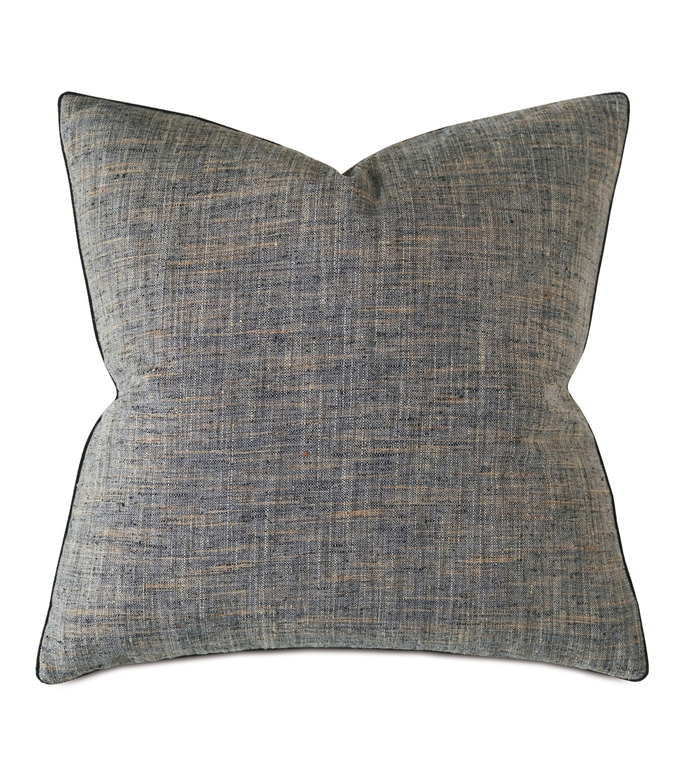 Rowley Woven Decorative Pillow In Charcoal