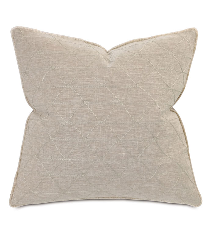 Marfa Embroidered Pillow In Tan