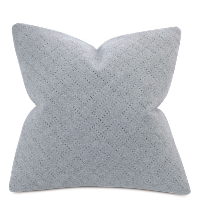 Brera Diagonal Tailor Tacks Decorative Pillow In Gray