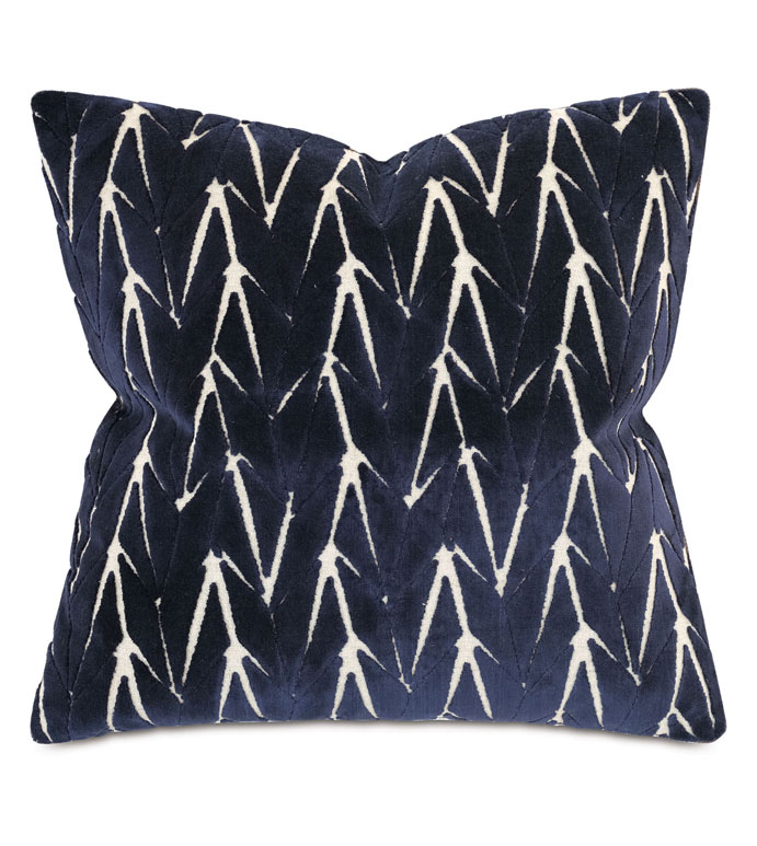 Phase Velvet Decorative Pillow In Blue