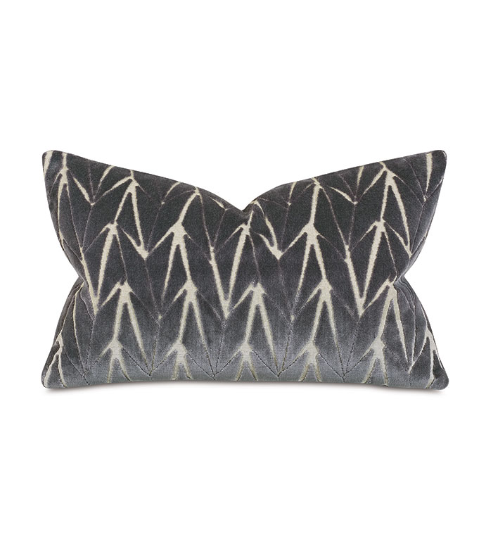 Phase Velvet Decorative Pillow In Gray