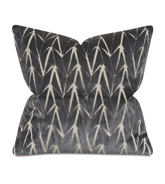 Phase Velvet Decorative Pillow In Gray