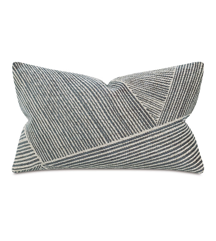 Bezel Multidirectional Stripe Decorative Pillow