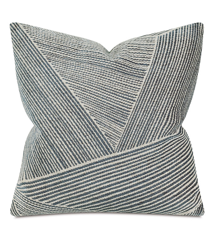 Bezel Multidirectional Stripe Decorative Pillow