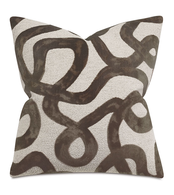 Doodle Scroll Decorative Pillow