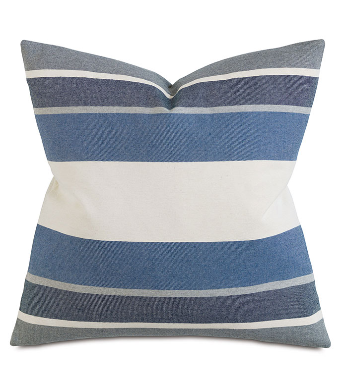 Wainscott Denim Striped Decorative Pillow