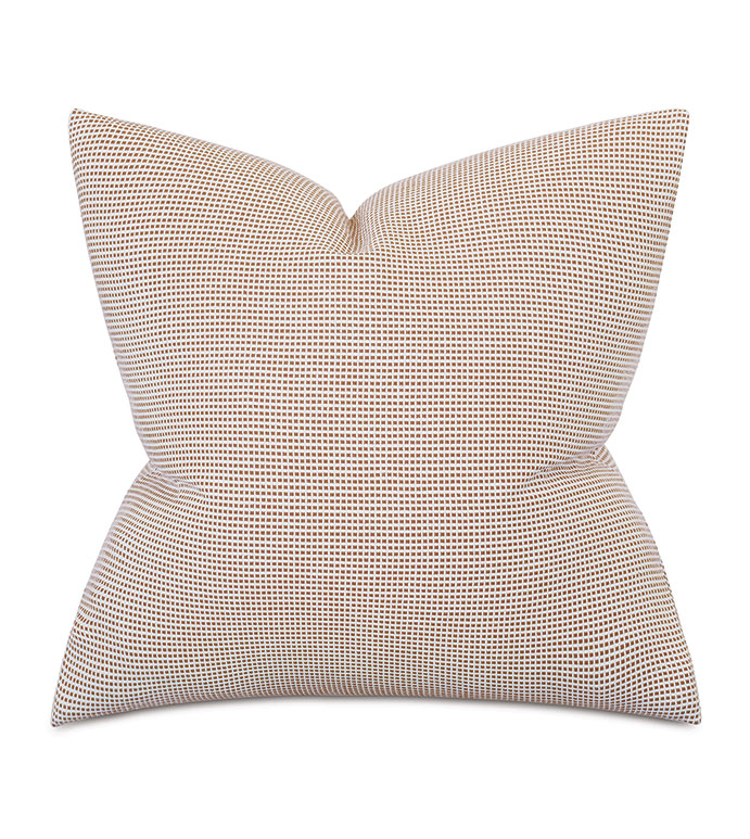 XANDER GEOMETRIC PETIT EURO SHAM IN TERRACOTTA