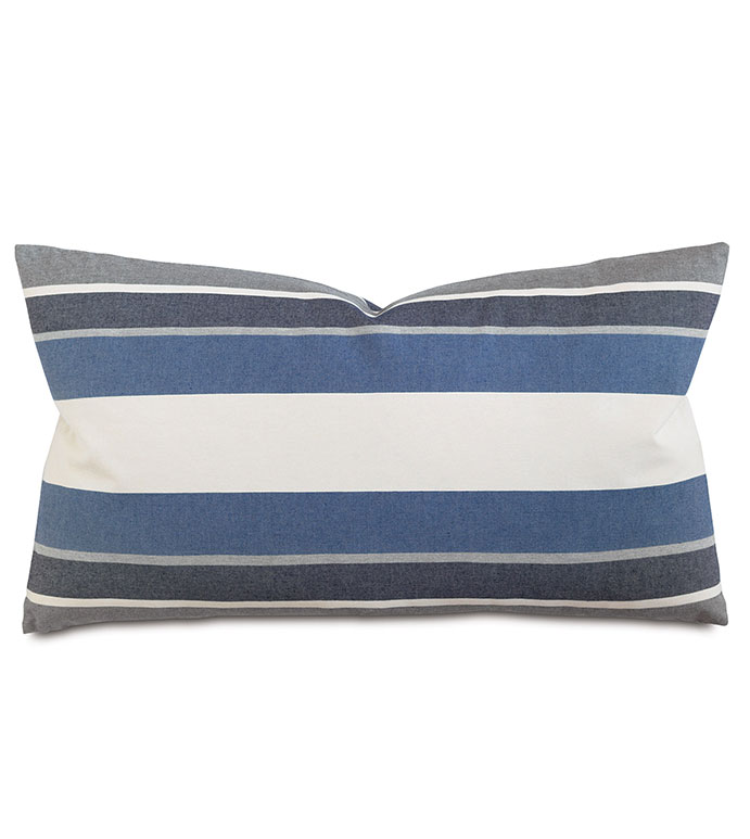 Wainscott Denim Striped King Sham