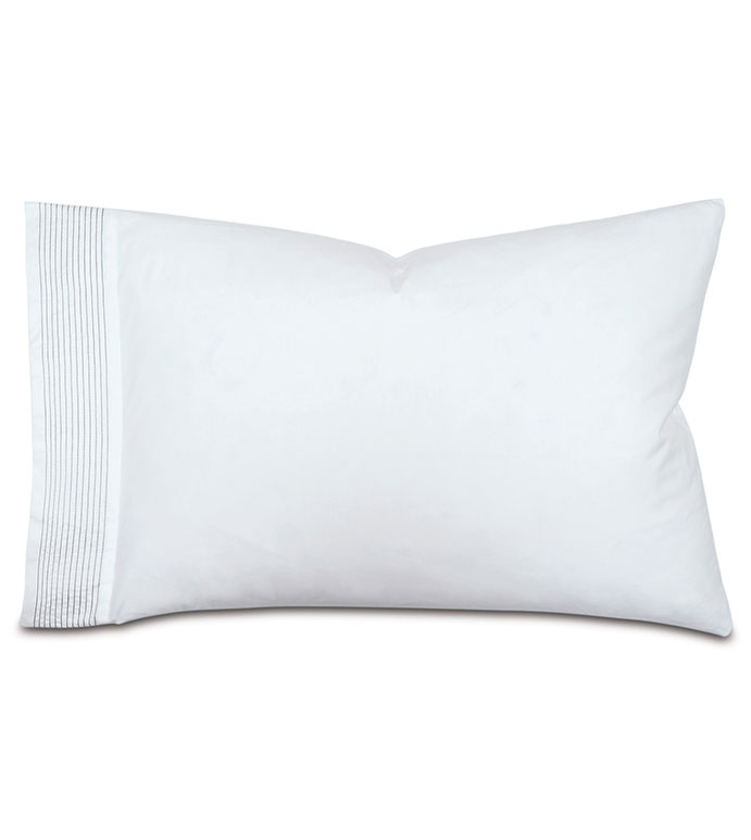 Marsden Satin Stitch Pillowcase in Dove