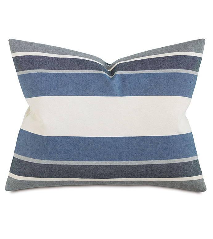 Wainscott Denim Striped Standard Sham