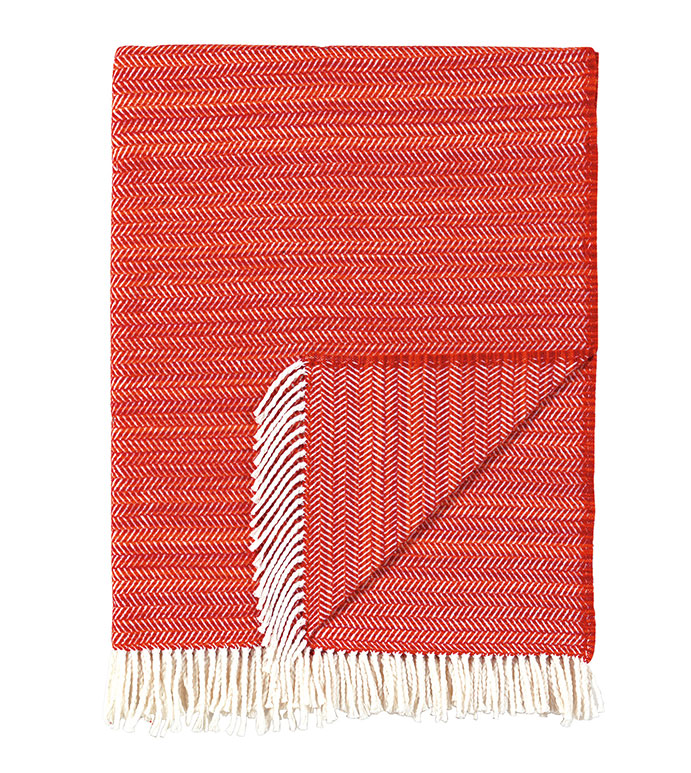 Strié Tangerine Throw