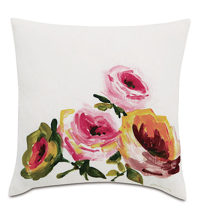 Tresco Handpainted Decorative Pillow