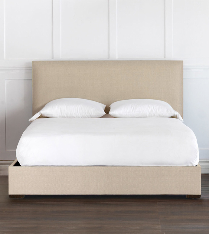 MALLEO UPHOLSTERED PLATFORM BED IN VIVO BISQUE