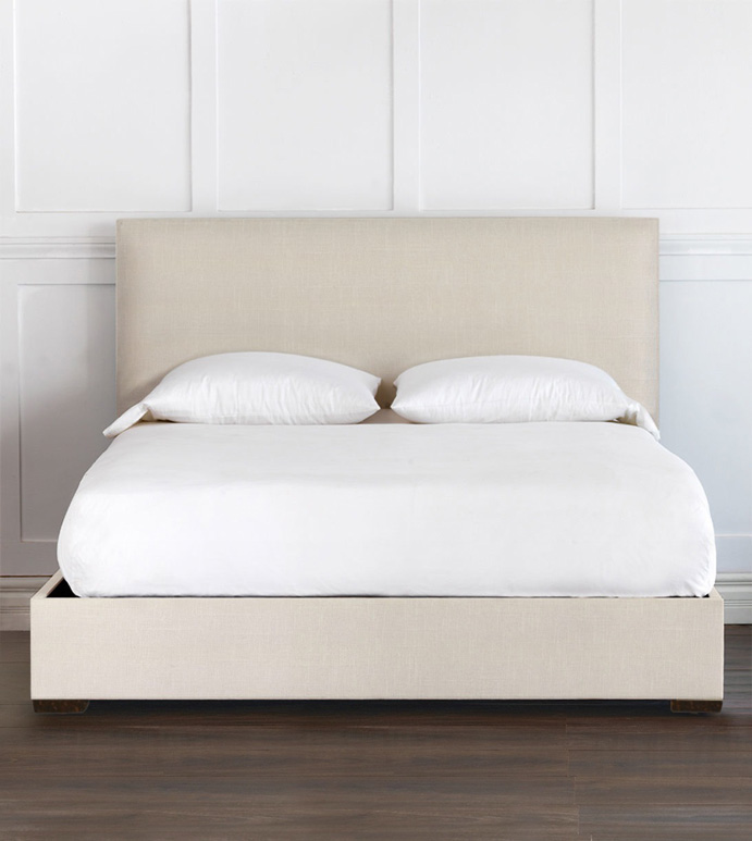 MALLEO UPHOLSTERED PLATFORM BED IN FILLY WHITE