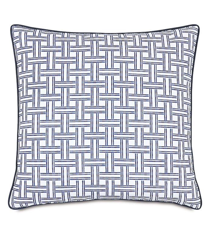 Vizcaya Faux Basketweave Decorative Pillow