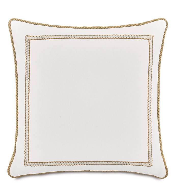 WREN MITERED GIMP DECORATIVE PILLOW