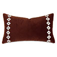 GUSTAV LEATHER DIAMOND CUT DECORATIVE PILLOW