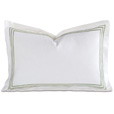 Tessa White/Aqua Boudoir Sham