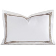 Tessa White/Brown Boudoir Sham