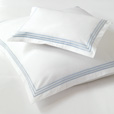 Tessa White/Sky Boudoir Sham