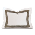 Cornice White/Truffle Boudoir Sham