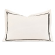 Enzo Ivory/Black Boudoir Sham