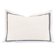 Enzo Ivory/Navy Boudoir Sham