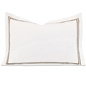 Enzo White/Brown Boudoir Sham