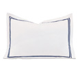 Enzo White/Navy Boudoir Sham