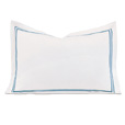 Enzo White/Ocean Boudoir Sham