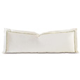 Linea Velvet Ribbon Grand Sham In Ivory & Aloe